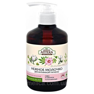 Švelnus intymios higienos pienelis "Zielionaja Apteka, avižos ir medvilnė" 370ml